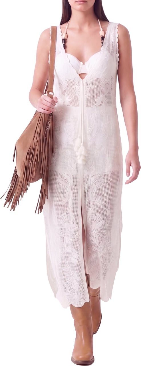 FARM Rio Maxi dress with embroidery Wit