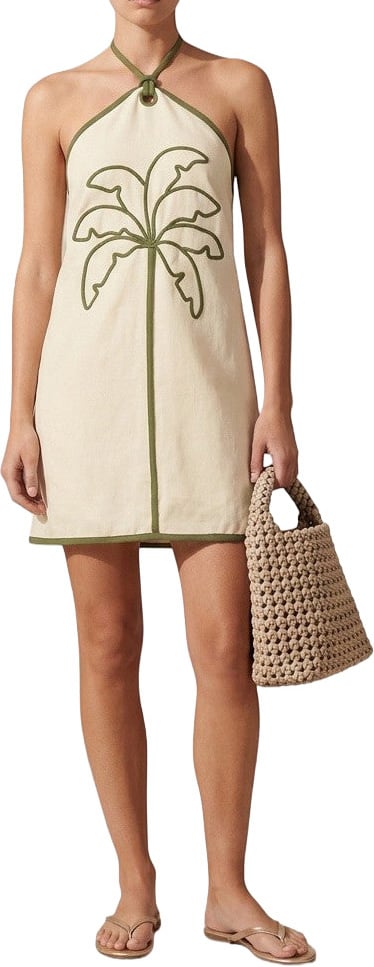 FARM Rio Halterneck dress Beige