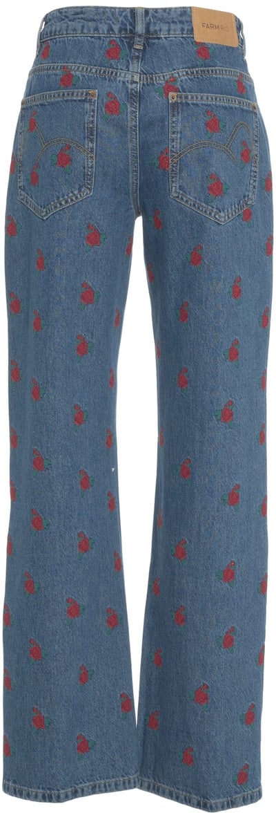 FARM Rio Jeans with embroideries Blauw