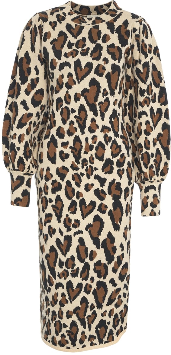 FARM Rio Midi dress with animal print Beige