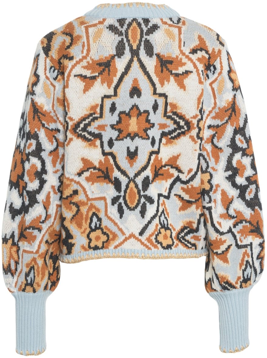 FARM Rio Sweater with pattern Blauw