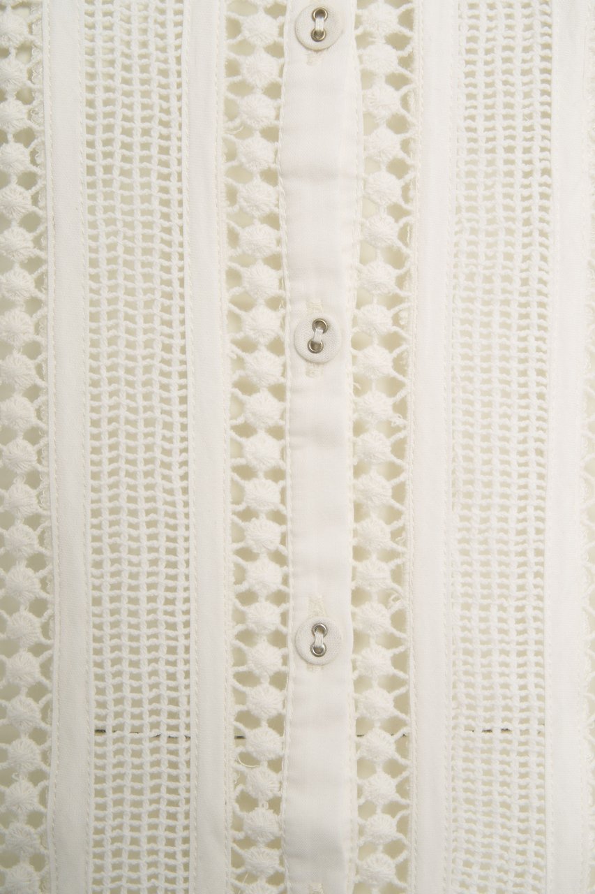 FARM Rio Blouse with lace detail Wit
