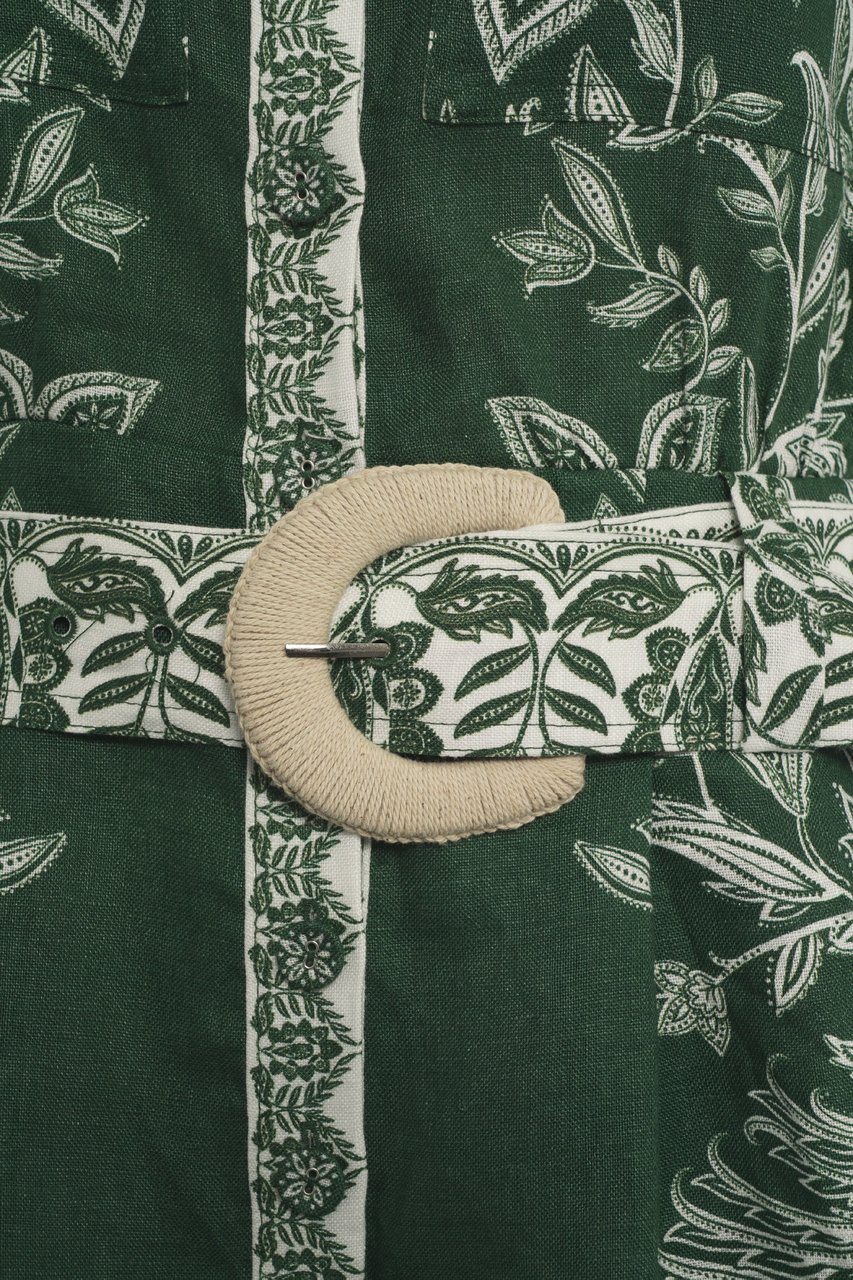 FARM Rio Linen jumpsuit Groen