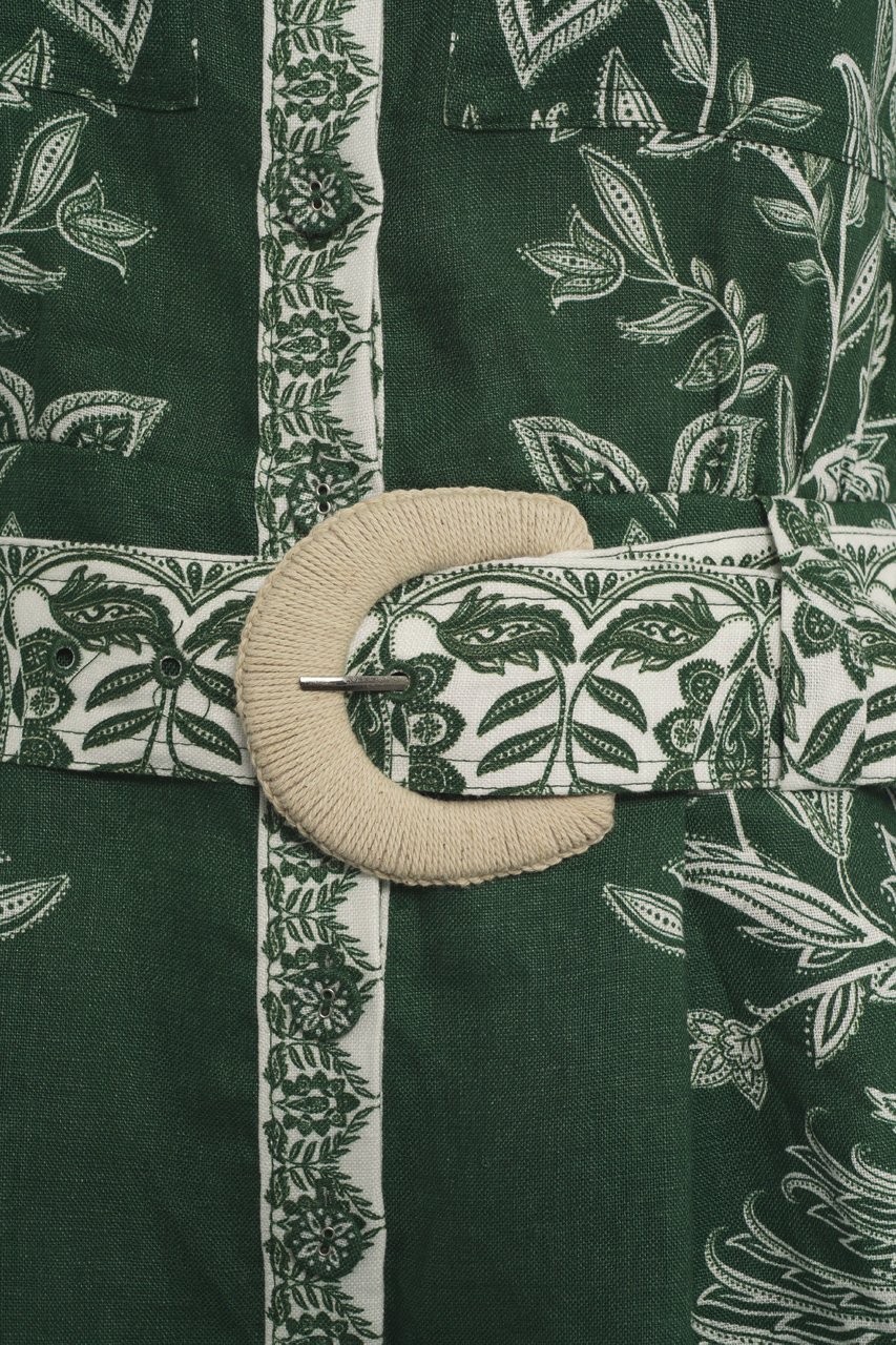 FARM Rio Linen jumpsuit Groen