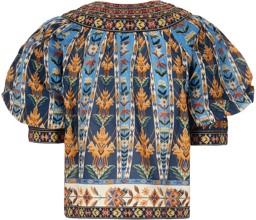 Farm Rio Printed cotton blouse Divers