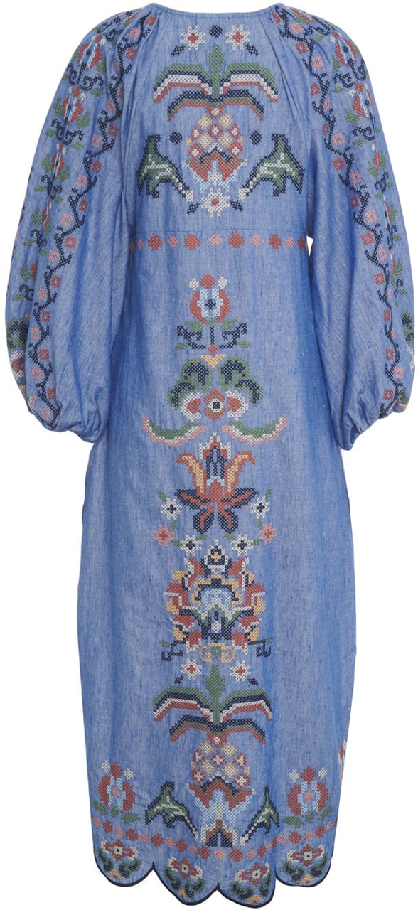 FARM Rio Maxi dress with floral pattern Blauw