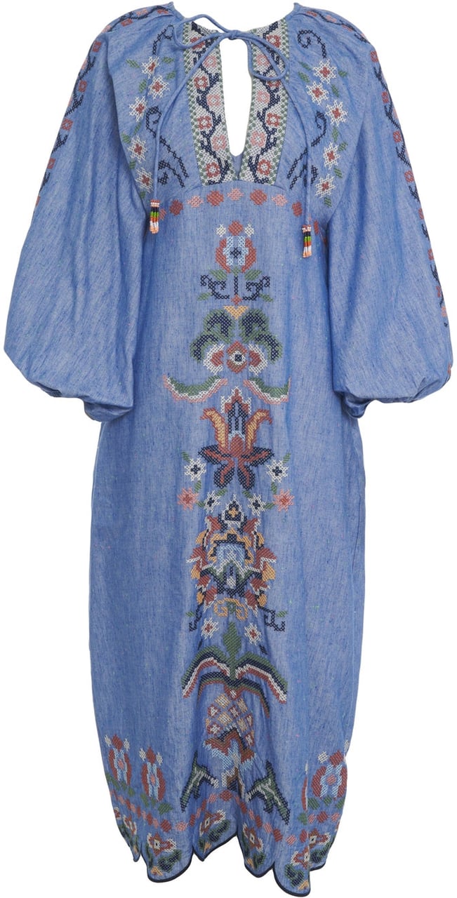 FARM Rio Maxi dress with floral pattern Blauw