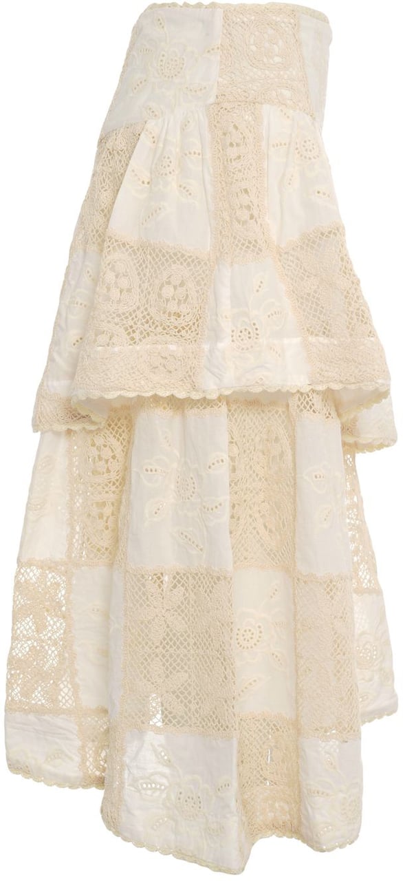 FARM Rio Cotton maxi skirt Wit