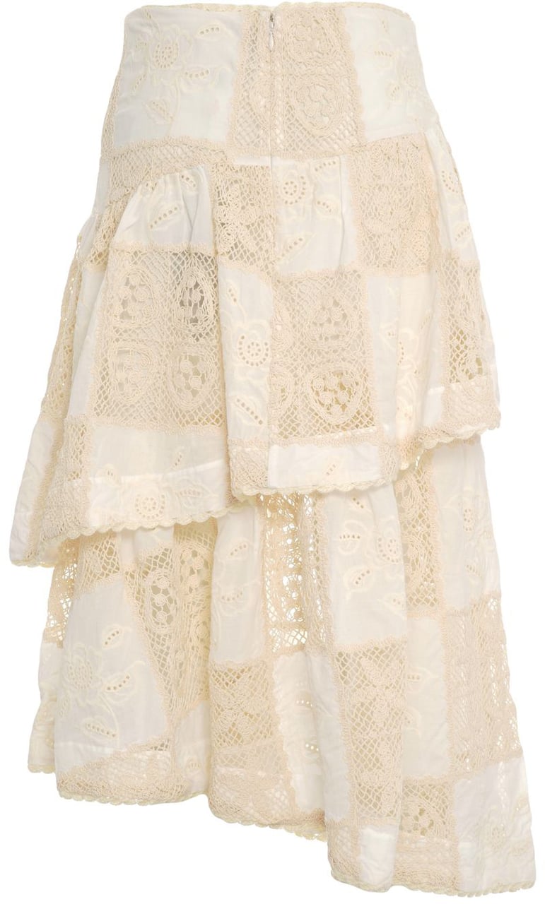 FARM Rio Cotton maxi skirt Wit