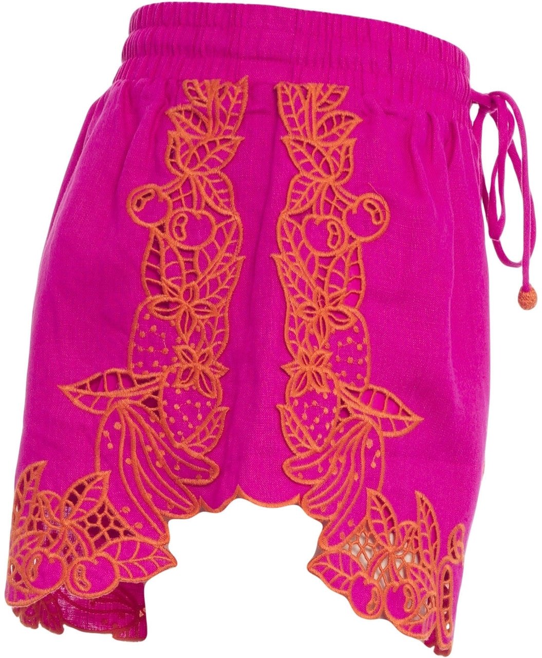 FARM Rio Linen shorts with embroidery Roze