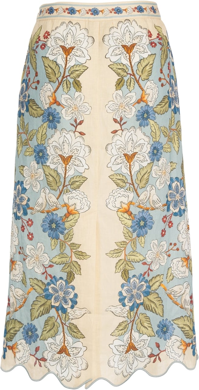 FARM Rio Skirt with floral pattern Divers