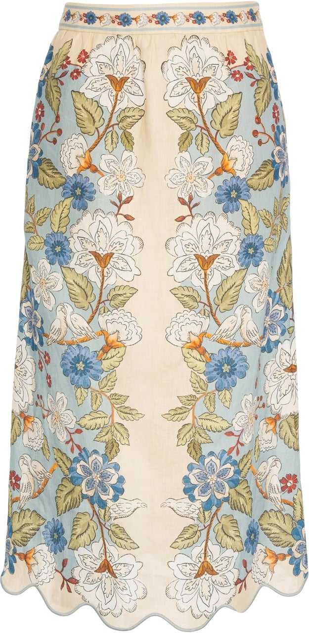 FARM Rio Skirt with floral pattern Divers