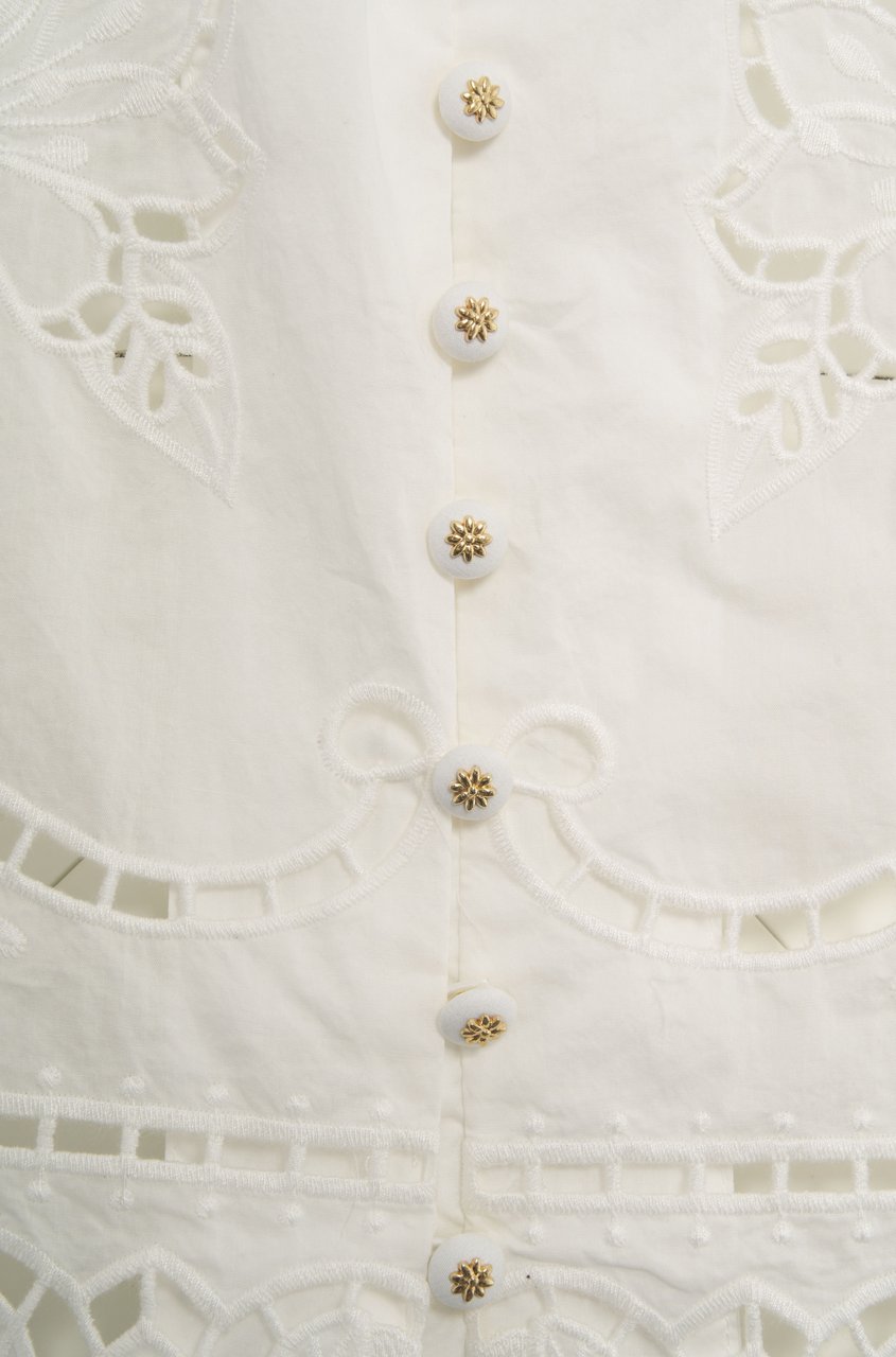 FARM Rio Blouse with eyelet pattern Wit