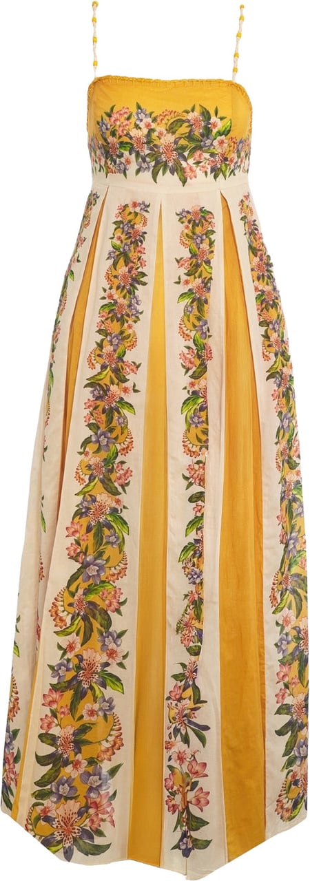 FARM Rio Maxi dress with floral print Geel