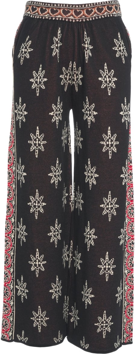 FARM Rio Palazzo pants with pattern Zwart