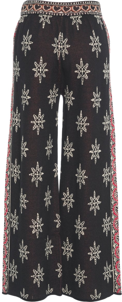 FARM Rio Palazzo pants with pattern Zwart
