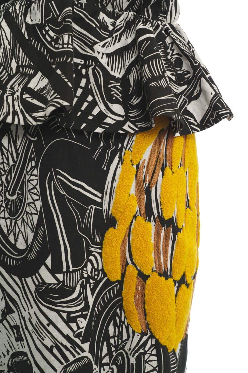 FARM Rio Linen blend maxi dress Zwart