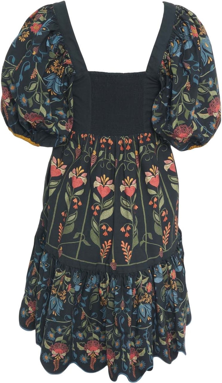 FARM Rio Mini dress with floral pattern Blauw