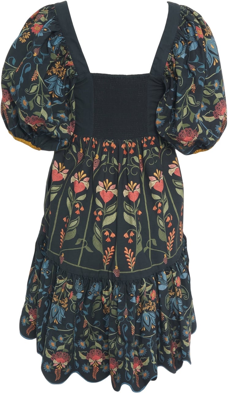 FARM Rio Mini dress with floral pattern Blauw