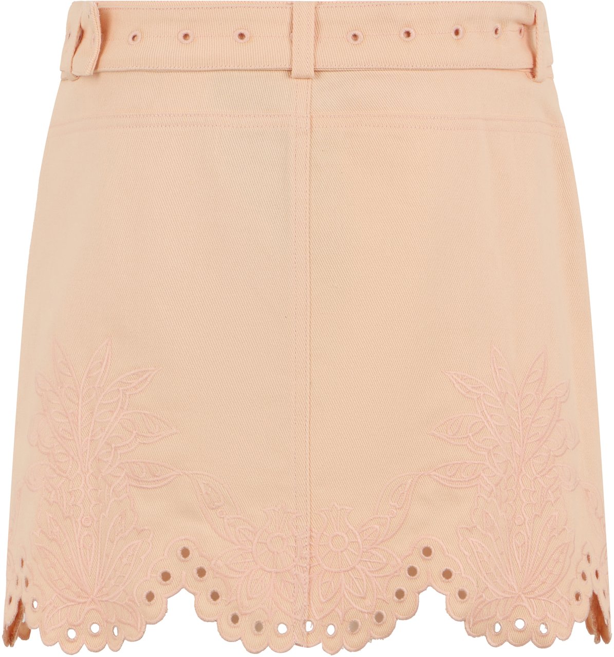 FARM Rio Short denim skirt with perforations Roze