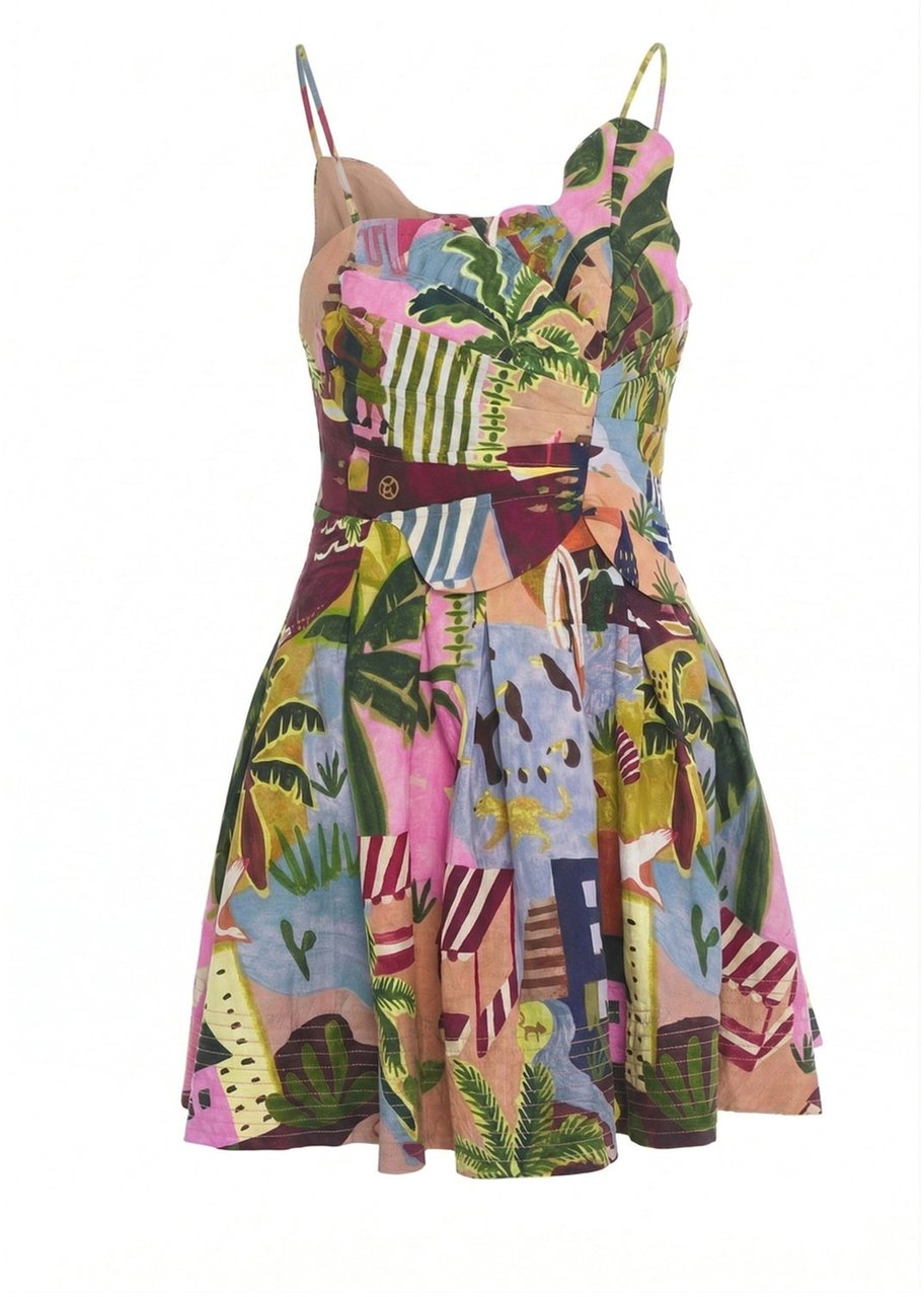 FARM Rio Linen blend mini dress Divers