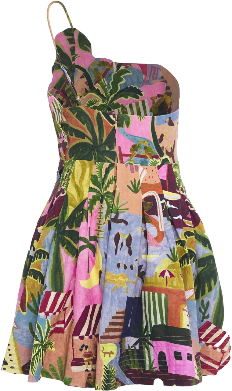 FARM Rio Linen blend mini dress Divers