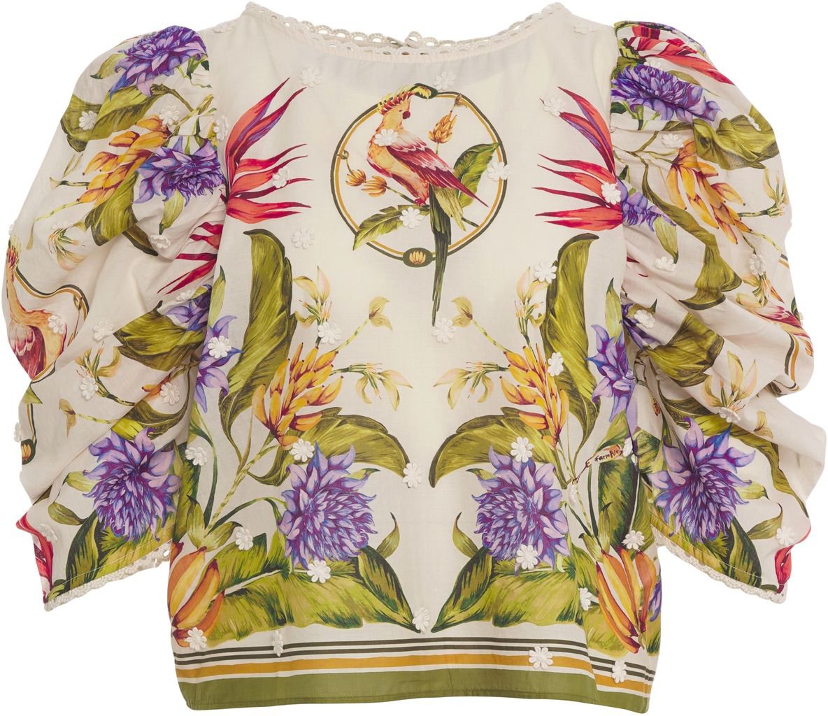 FARM Rio Blouse with floral print Wit