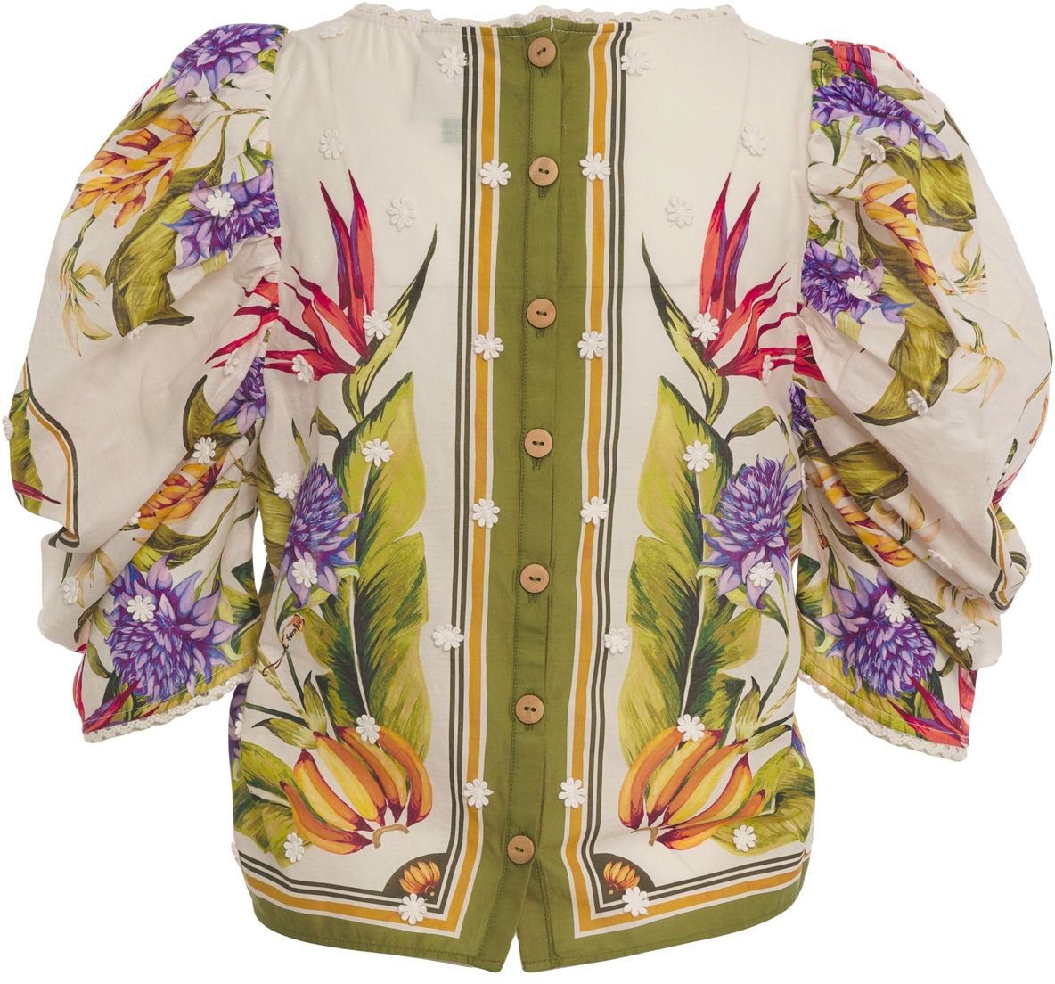 FARM Rio Blouse with floral print Wit