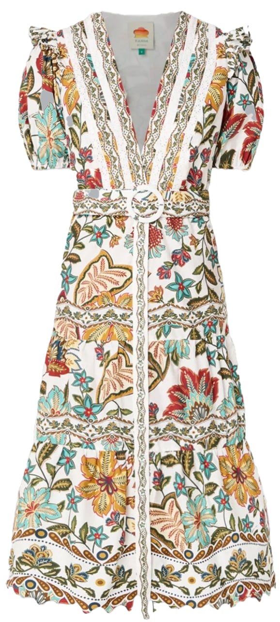 FARM Rio Botanicals Off White Dessin Wit