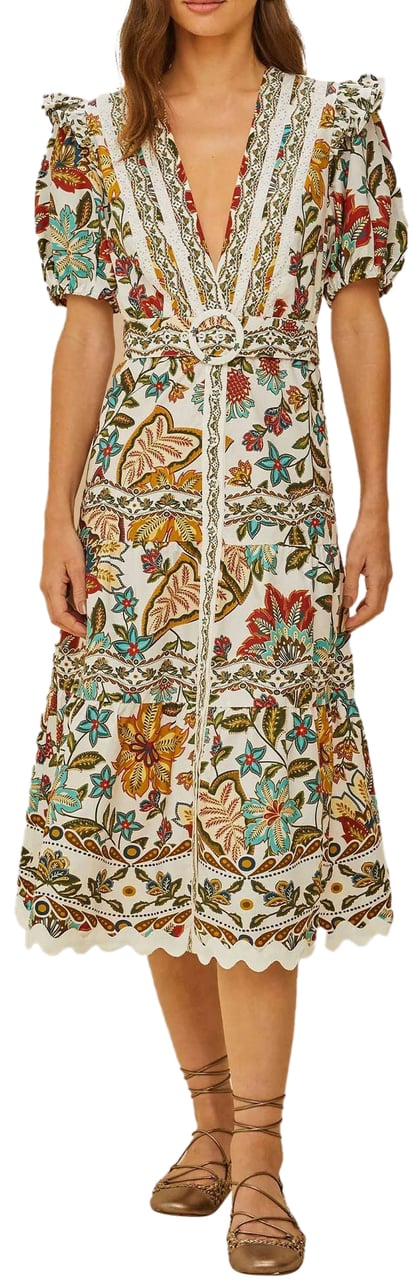 FARM Rio Botanicals Off White Dessin Wit