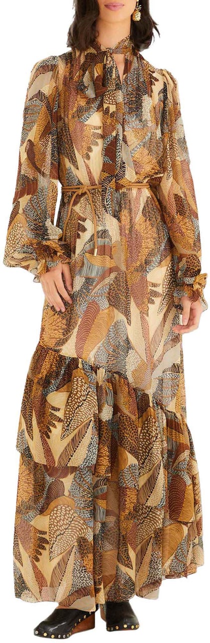 FARM Rio DOTTED MACAWS MAXI DRESS Bruin