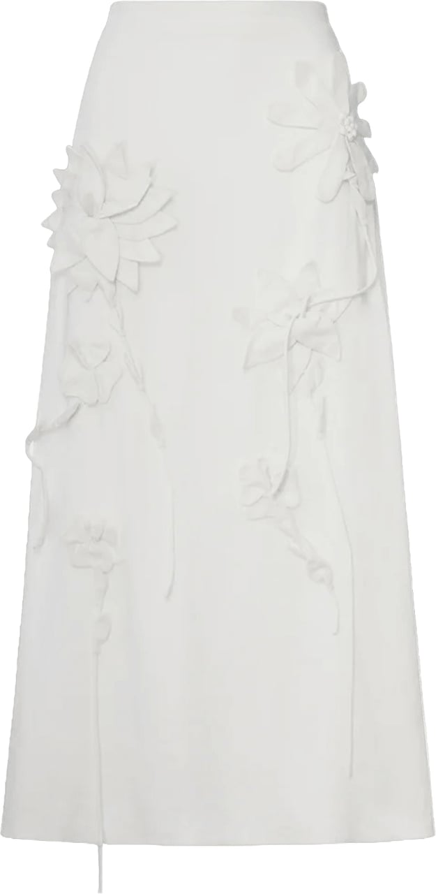 FARM Rio FLOWERS MIDI SKIRT Wit