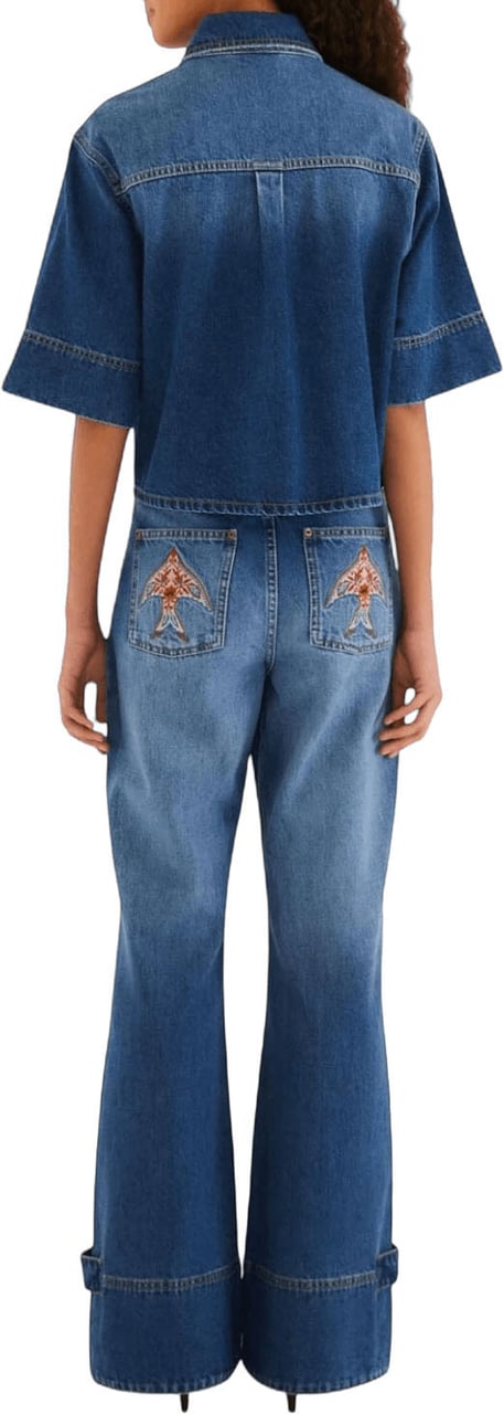 FARM Rio PORCELAIN BIRDS FLARED JEANS Blauw