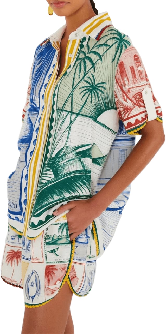 FARM Rio BRAZILIË VINTAGE GEBROKEN WITTE KORTE Wit