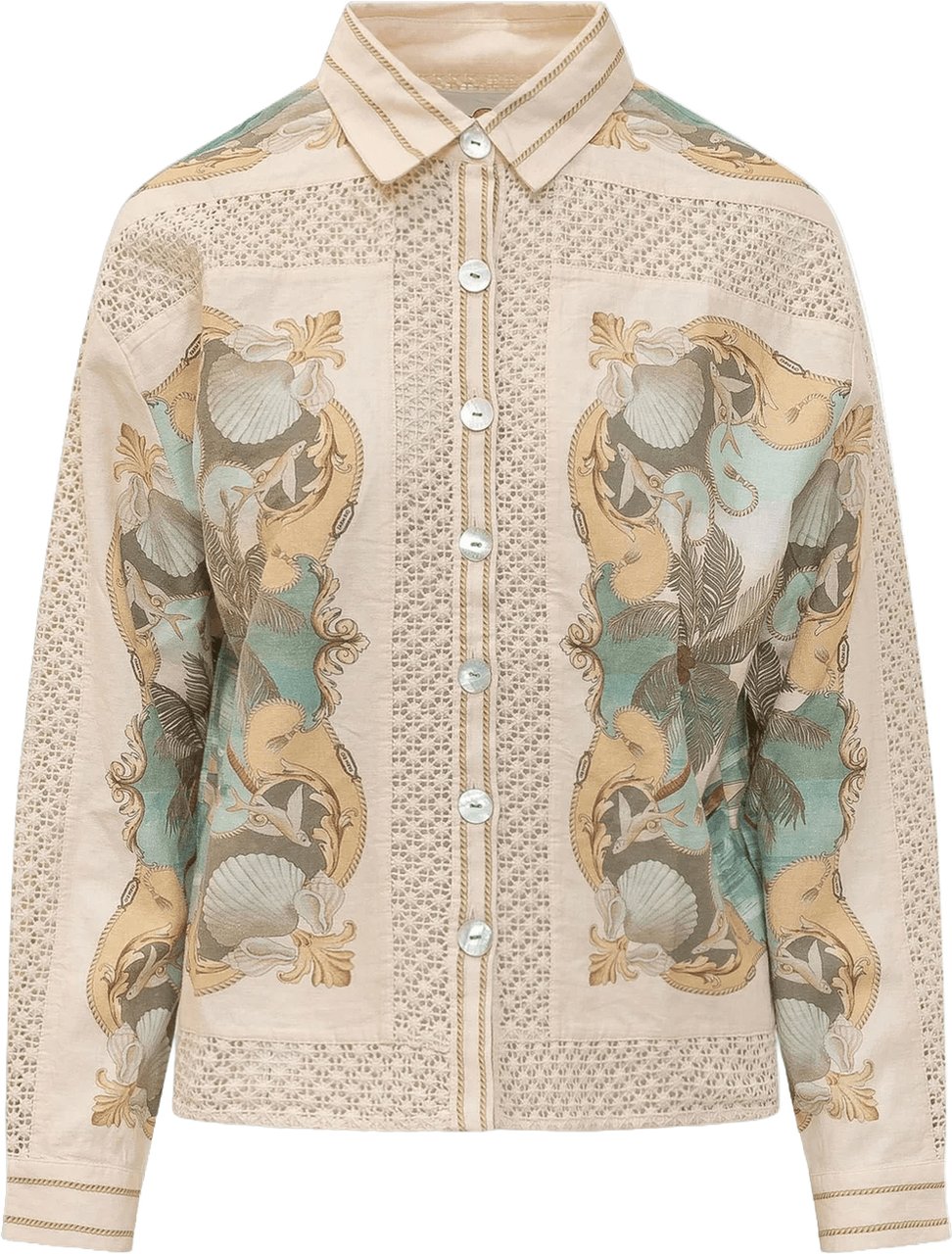 FARM Rio ROYAL SEA MULTICOLOR HEMD MET HAAKDETAILS Divers
