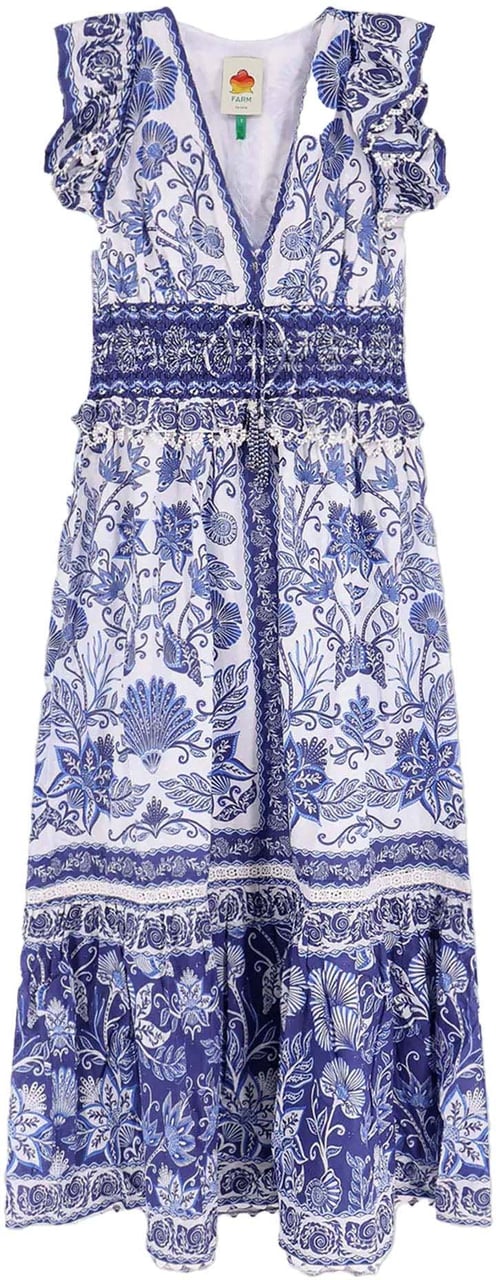 FARM Rio SHELL GARDEN MAXI DRESS Blauw