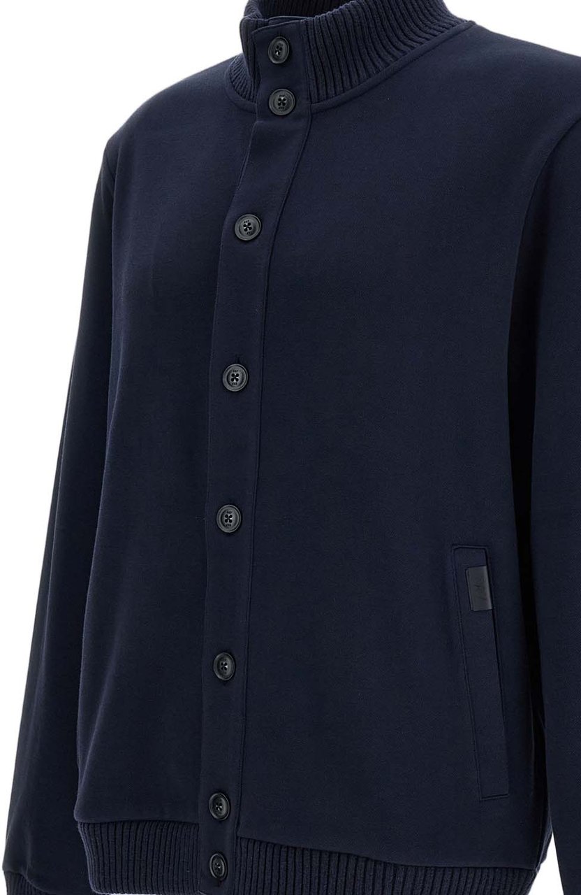 Fay Piquet Sweater Jacket Blauw