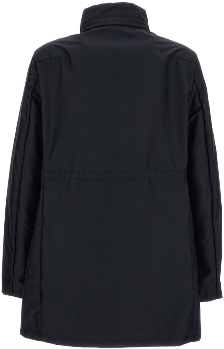 Fay Versatile Baltic Blue Jacket with Adjustable Closure Zwart