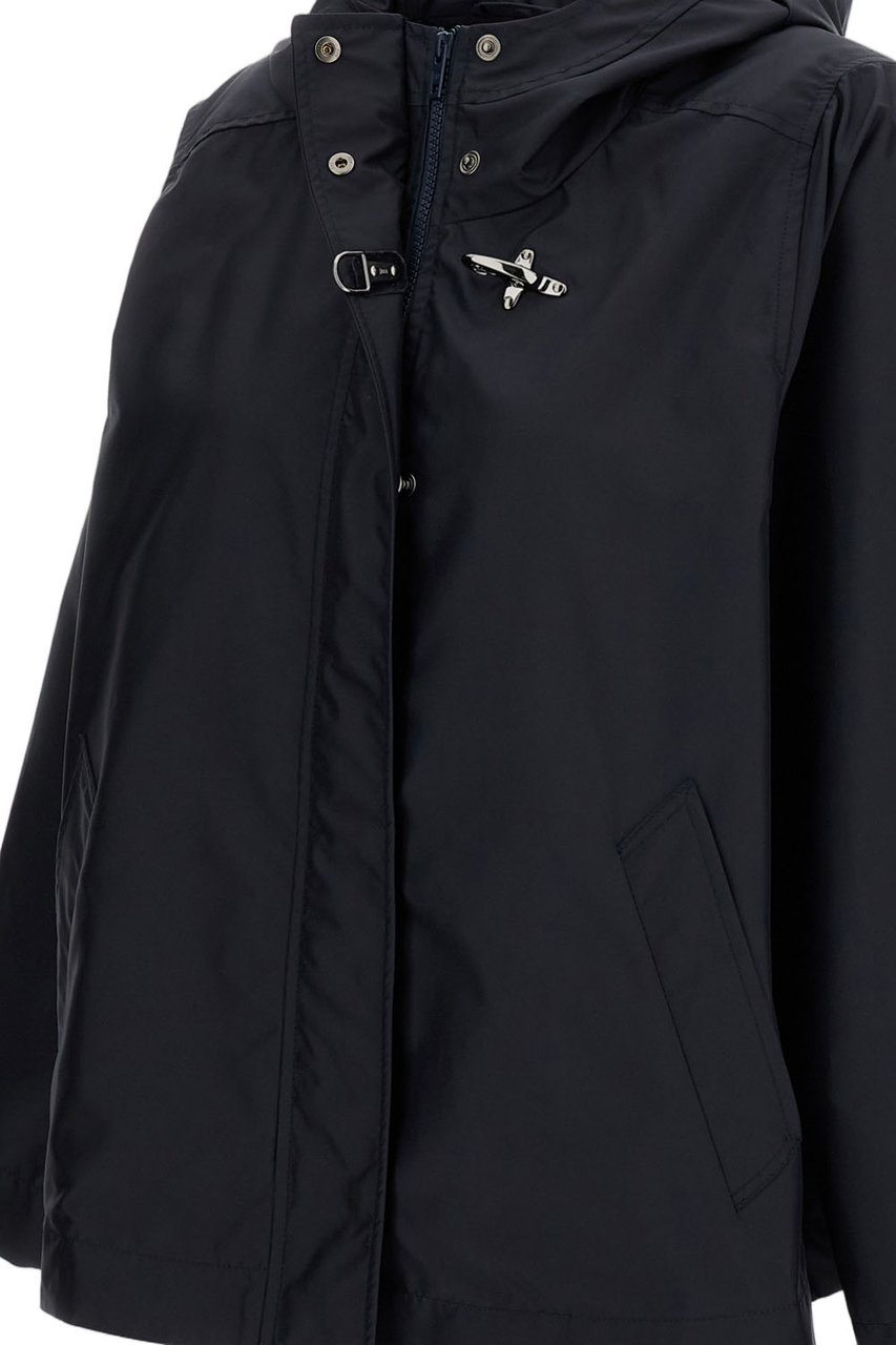 Fay Water-Repellent Technical Poplin Short Parka Zwart