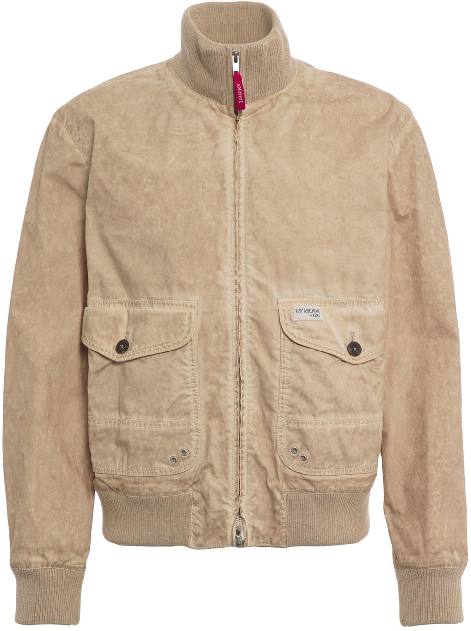 Fay Cotton blend bomber jacket Beige