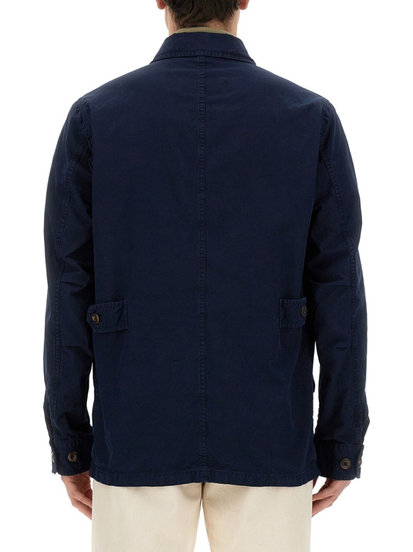 Fay Relaxed Fit Cotton Jacket Blauw
