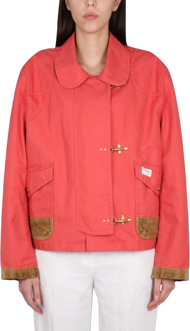 Fay 3 Hooks Caban Jacket Roze