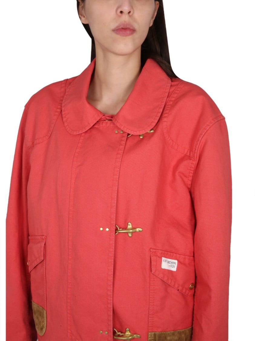 Fay 3 Hooks Caban Jacket Roze