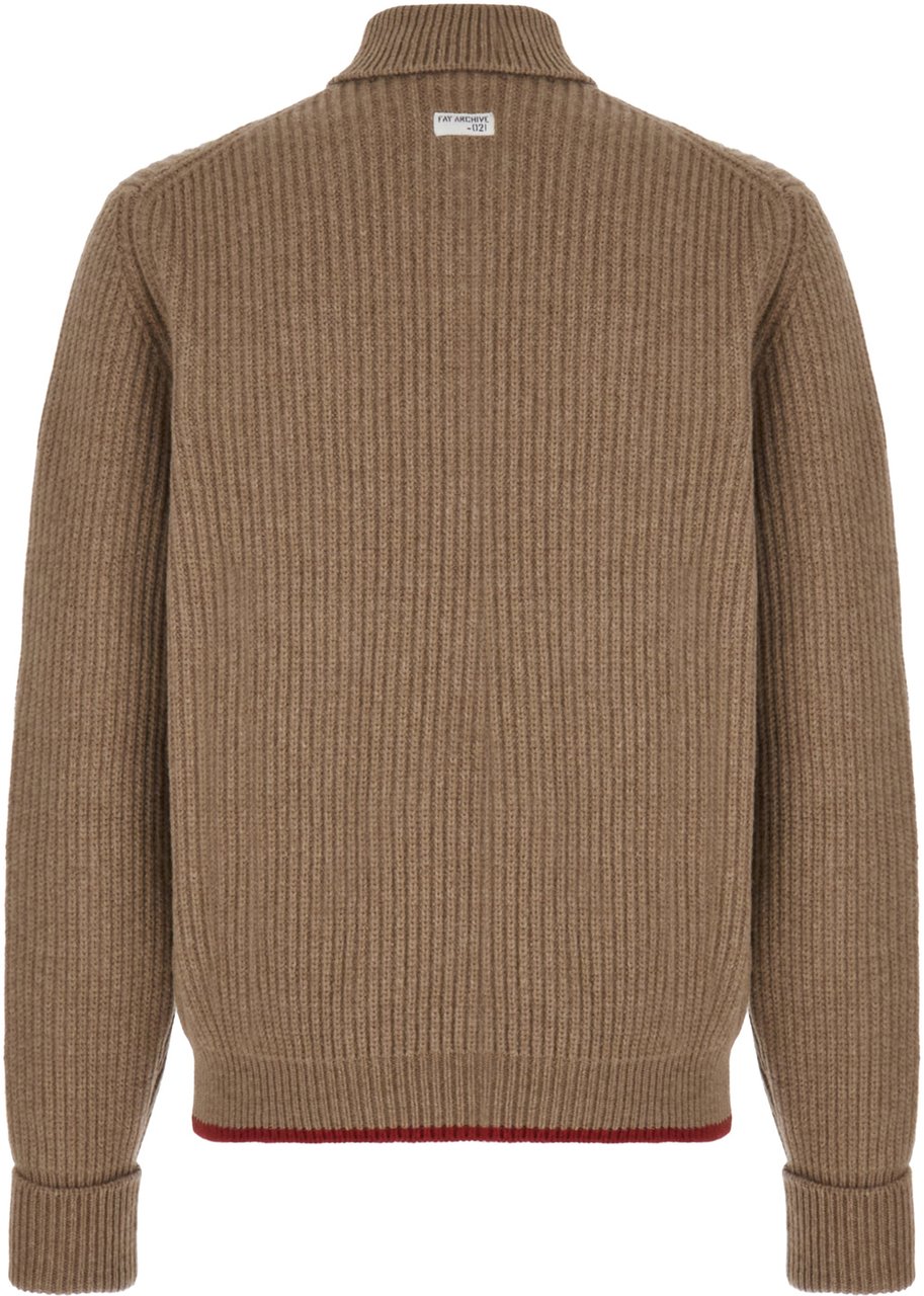 Fay Fay Biscuit wool sweater Bruin