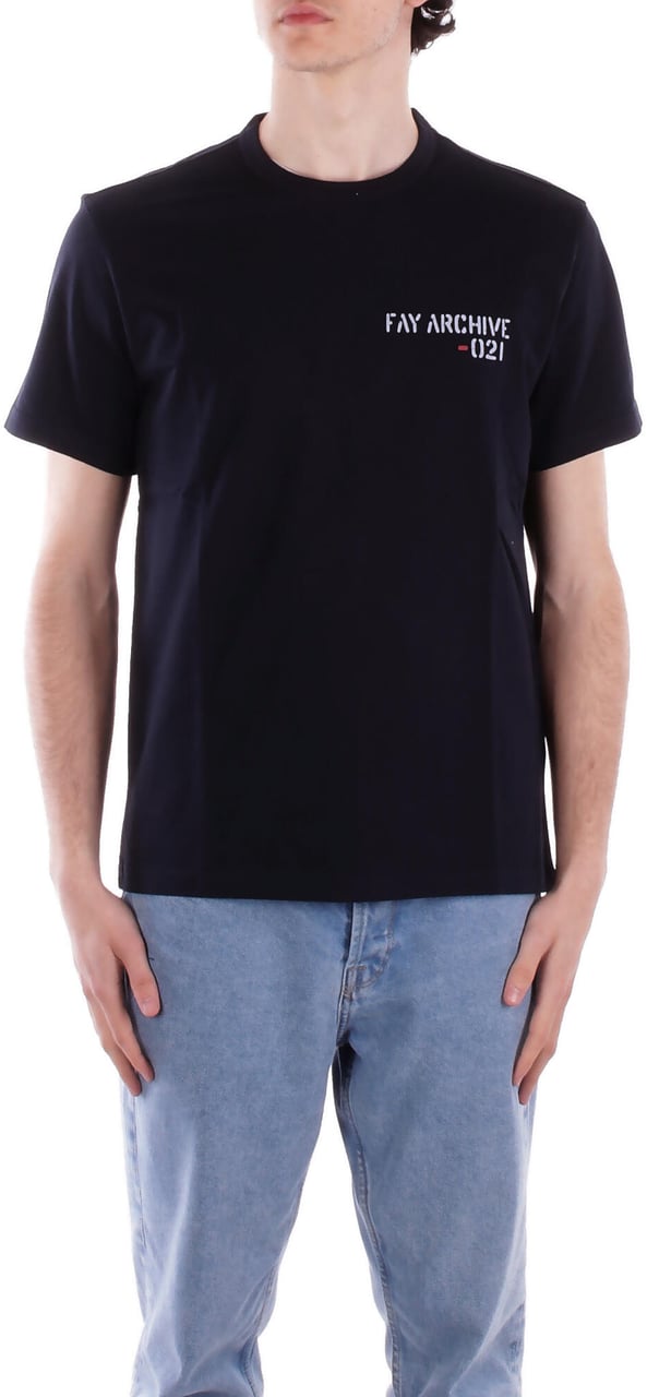 Fay T-Shirts And Polos Blue Blauw