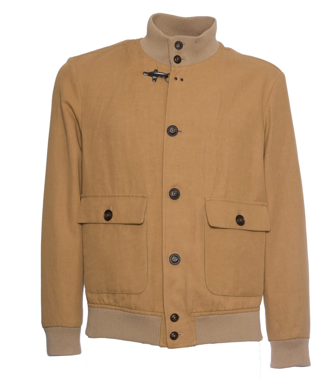 Fay Bomber In Twill Di Cotone E Lino Bruin