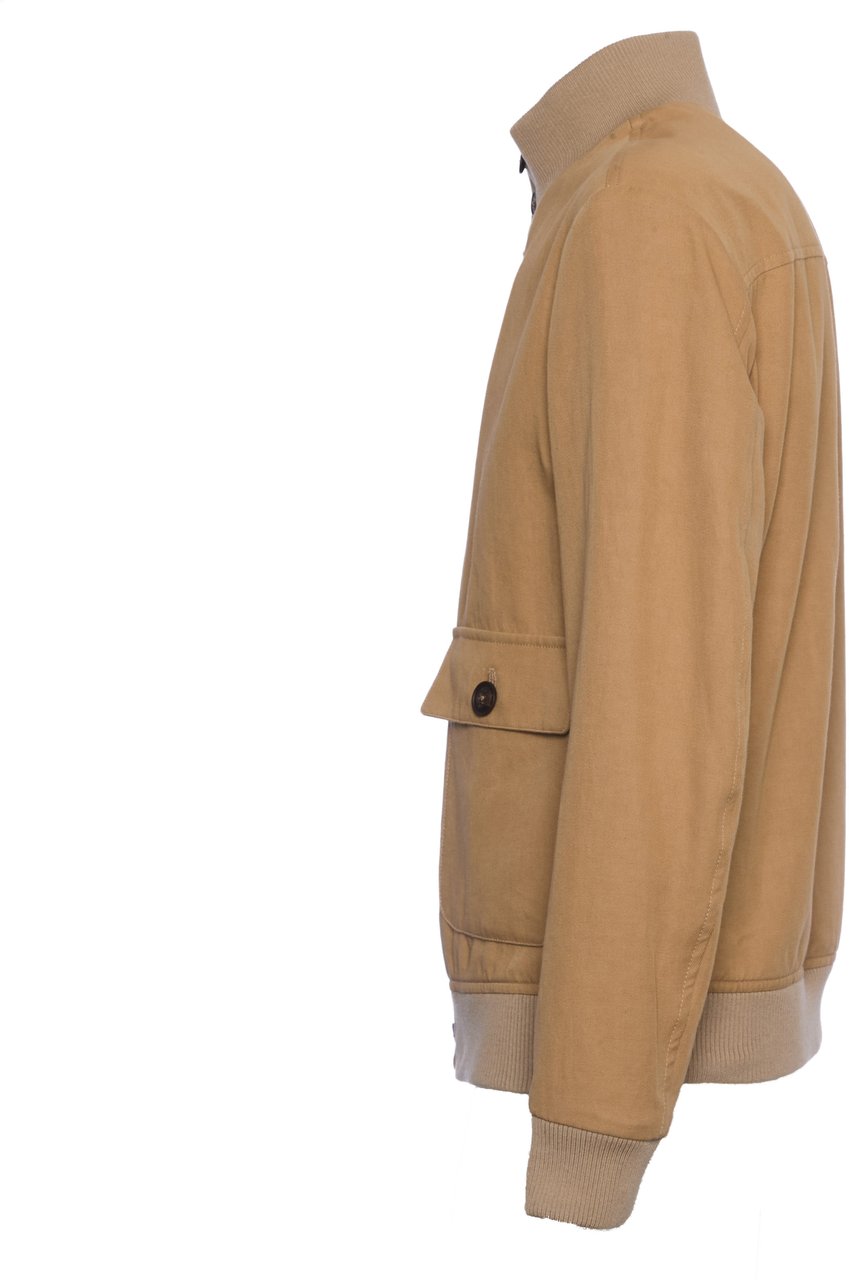 Fay Bomber In Twill Di Cotone E Lino Bruin