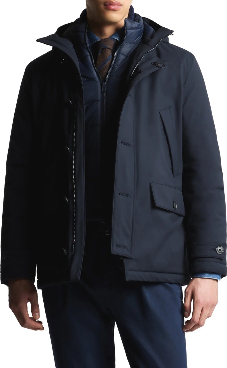 Fay Coats Blu Petrolio Blauw