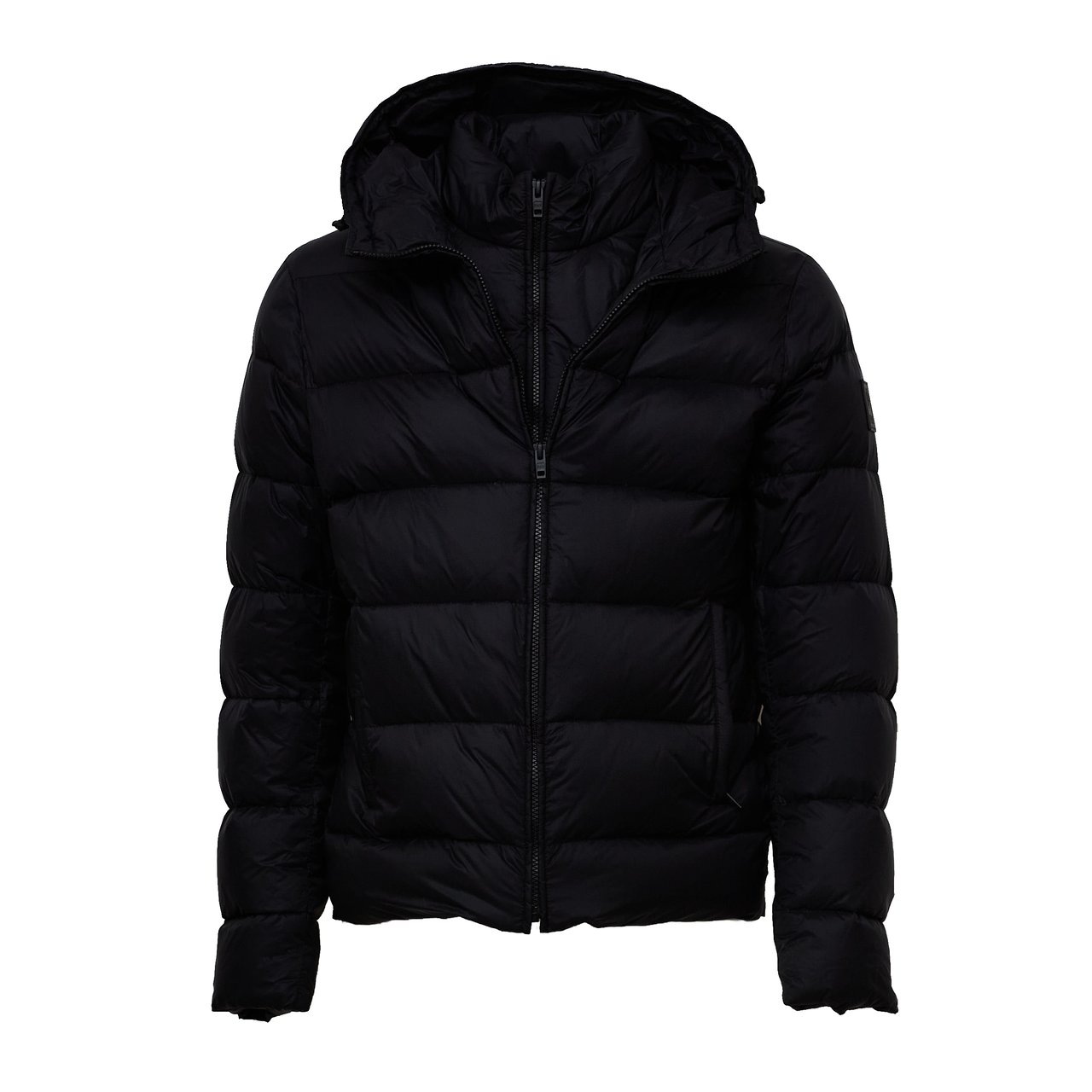 Fay Nylon Poplin Double Front Down Jacket Zwart
