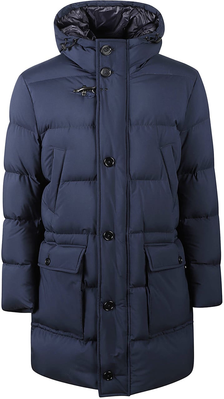 Fay Long Down Jakcet Blue Blauw